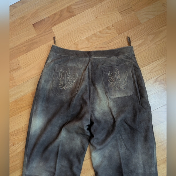 B&C Marble Gray Leather Pants - Picture 5 of 15